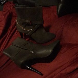 Greyish ankle boots